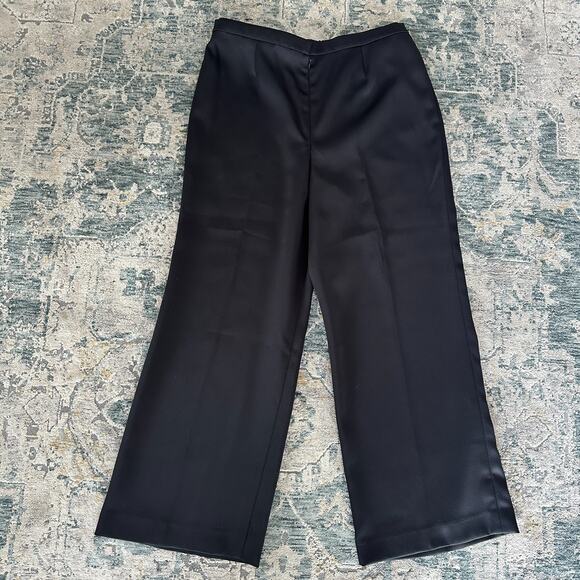 St. John Pants - St. John Evening Pants Women 14 Black Wide Leg Elegant Career Minimalist Luxury